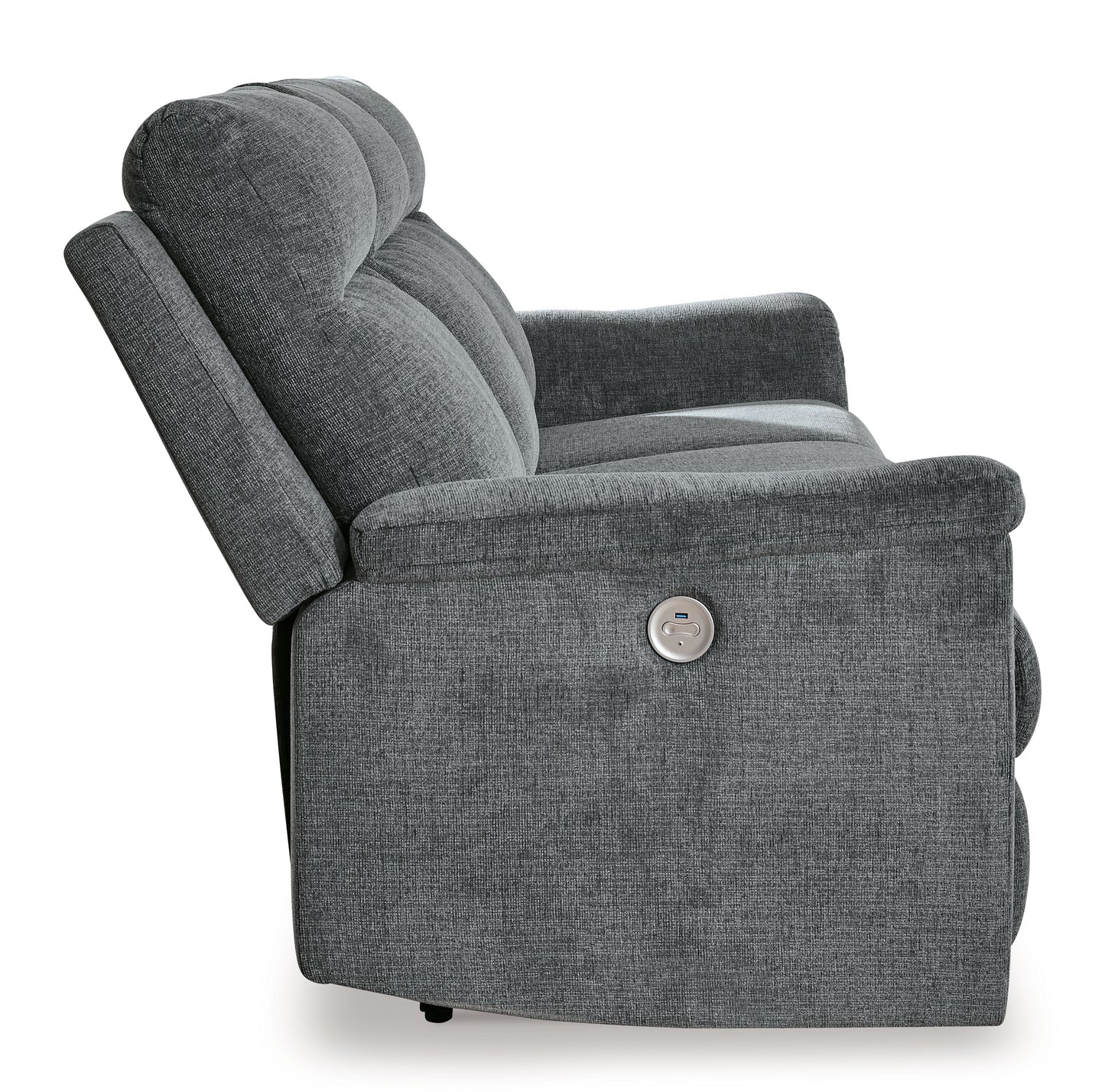 Barnsana - Gravel - Power Reclining Sofa - Fabric