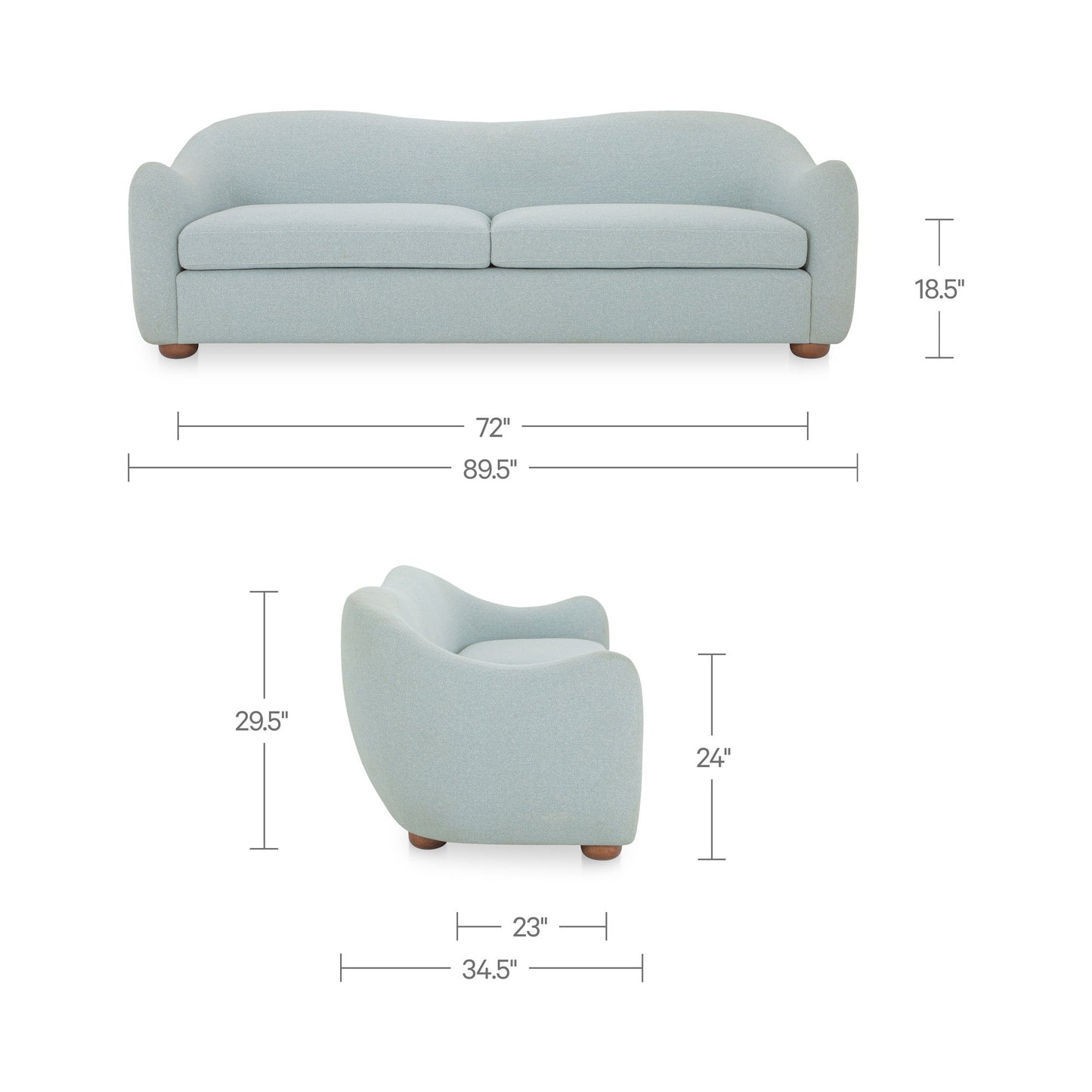 Bria - Sofa - Light Blue