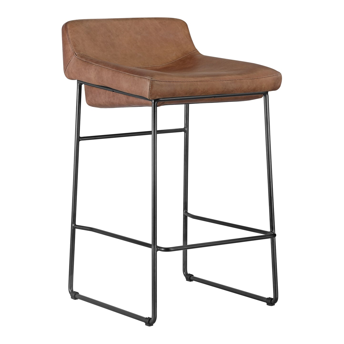 Starlet - Leather Open Road Counter Stool (Set of 2) - Brown