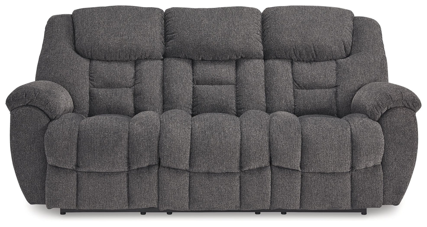 Foreside - Charcoal - Reclining Sofa - Fabric