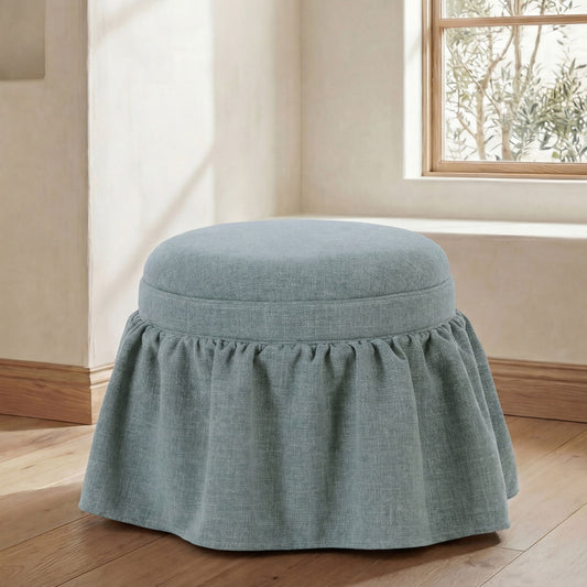 Heidi - Storage Ottoman - Light Blue