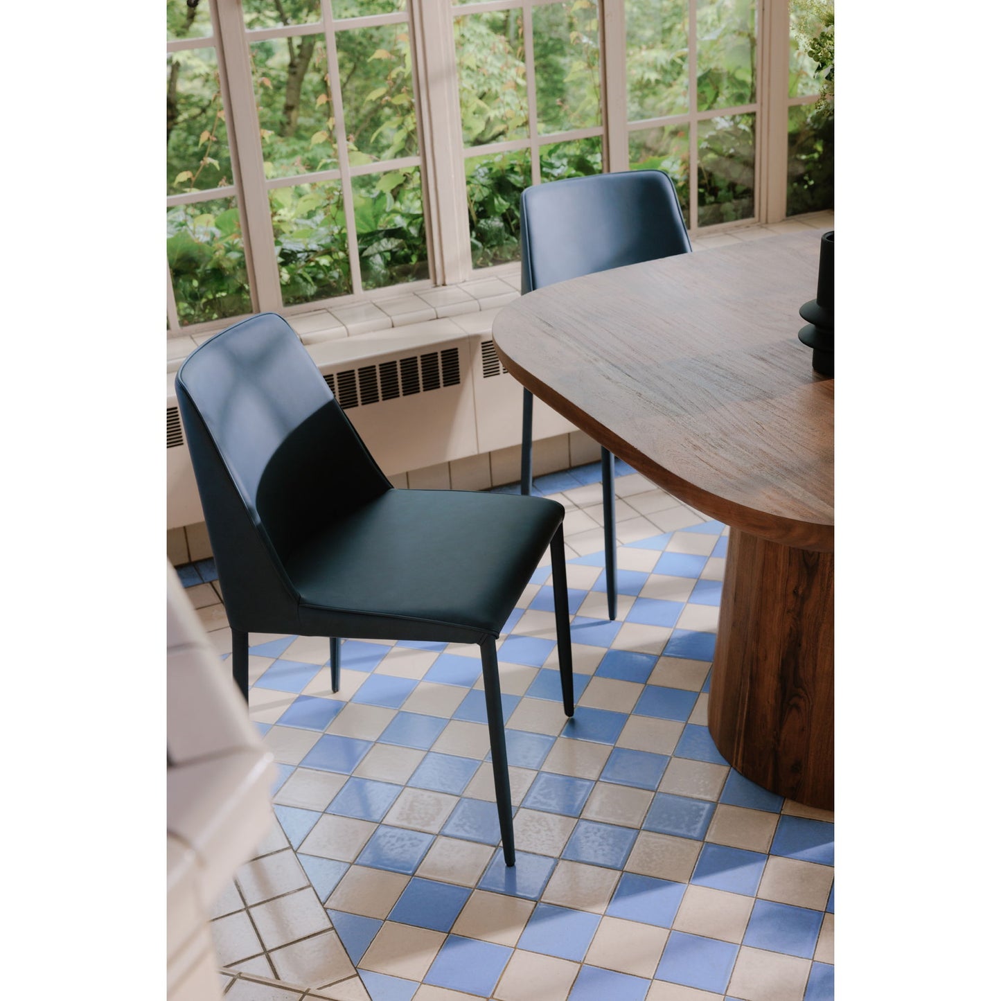 Nora - Vegan Leather Dining Chair (Set of 2) - Ocean Cavern Gray