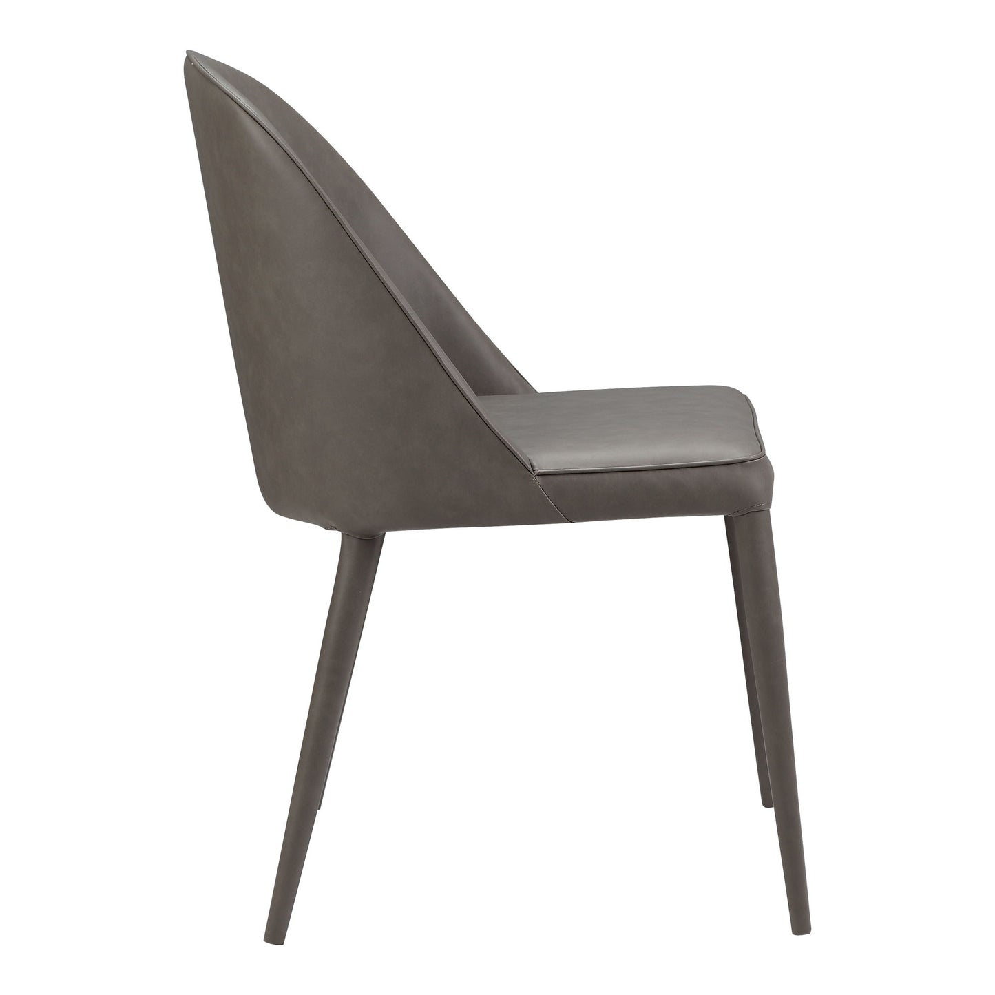 Burton - Vegan Leather Dining Chair (Set of 2) - Gray
