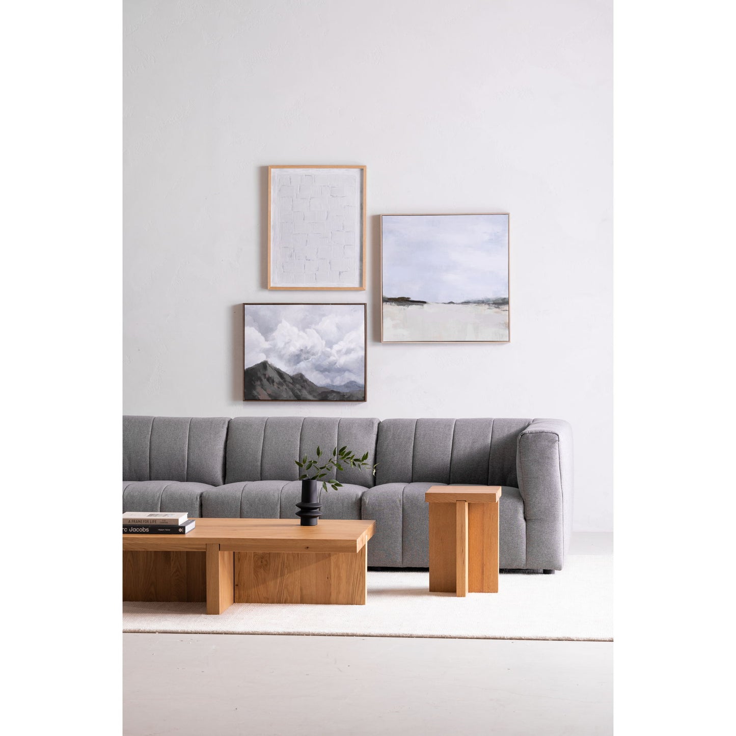 Grasslands - Framed Painting - White