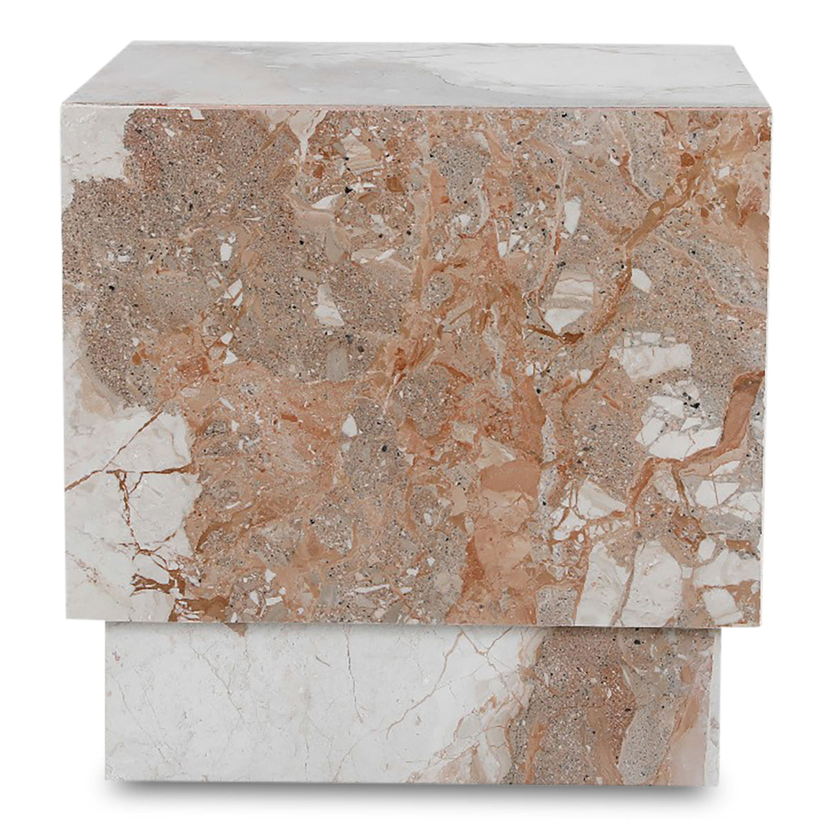 Layla - Side Table - Breccia Marble