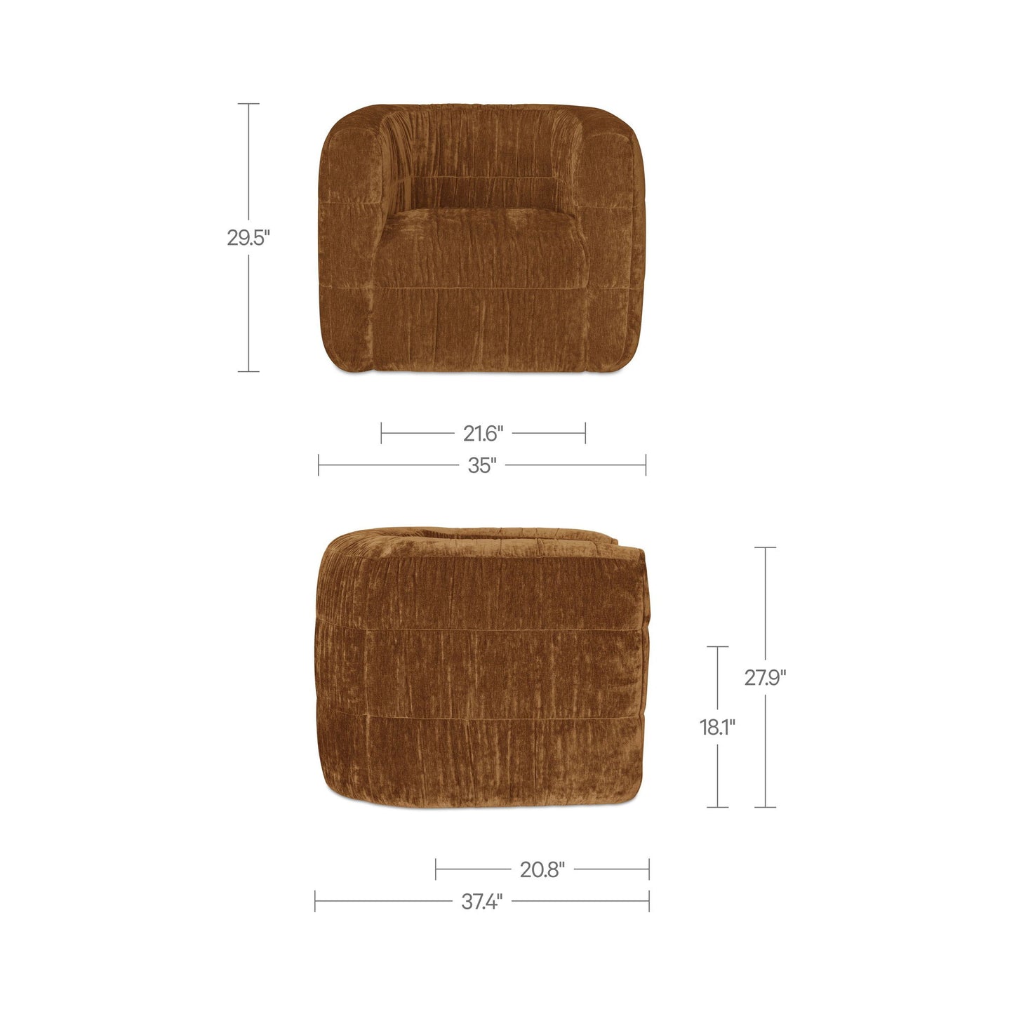 Robson - Swivel Chair - Toffee
