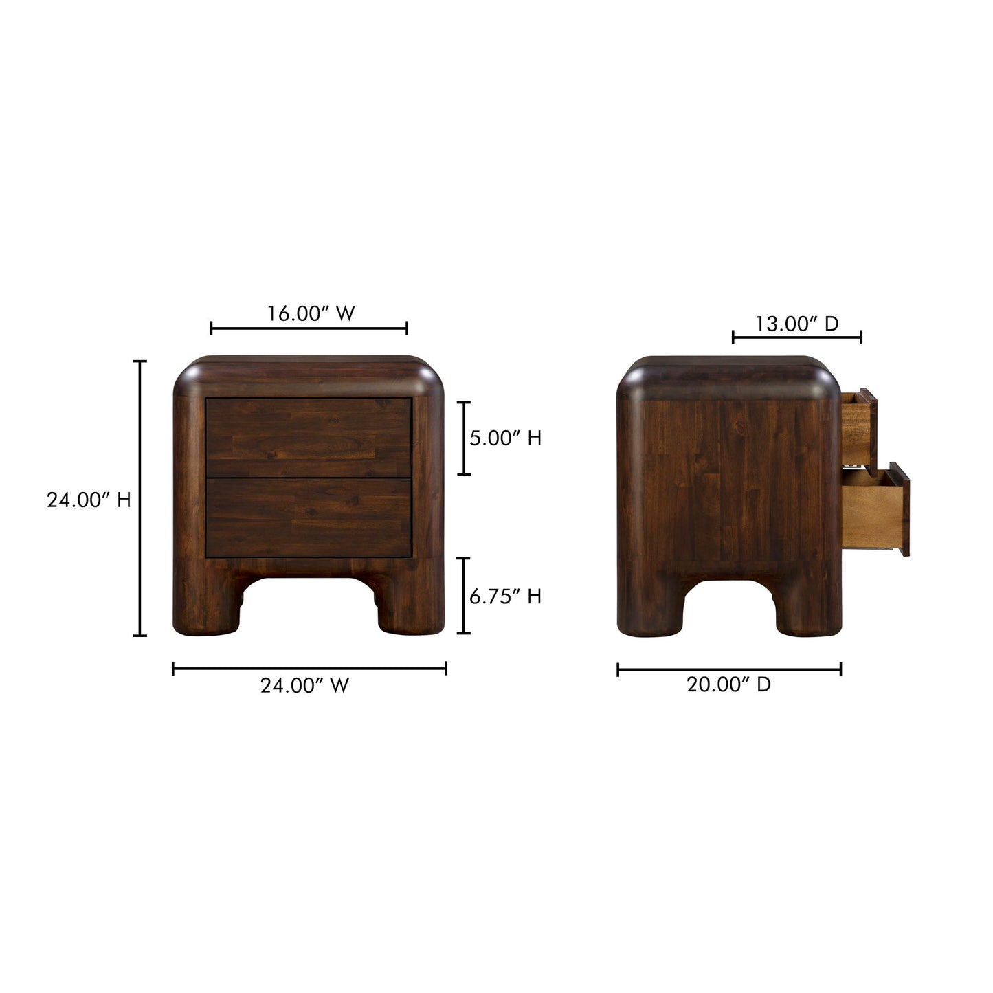 Rowan - Nightstand - Walnut
