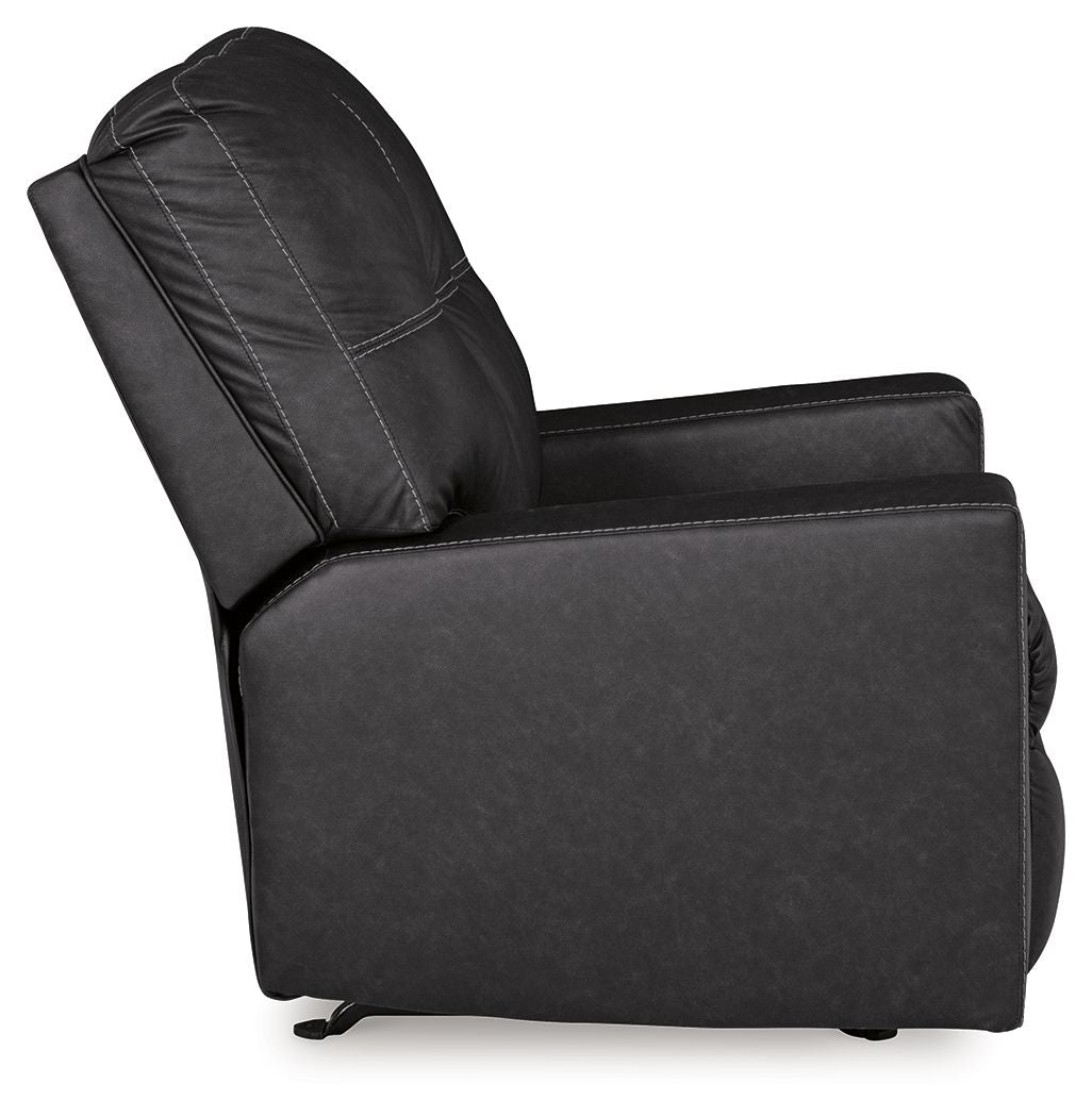 Barlin Mills - Carbon - Rocker Recliner - Faux Leather