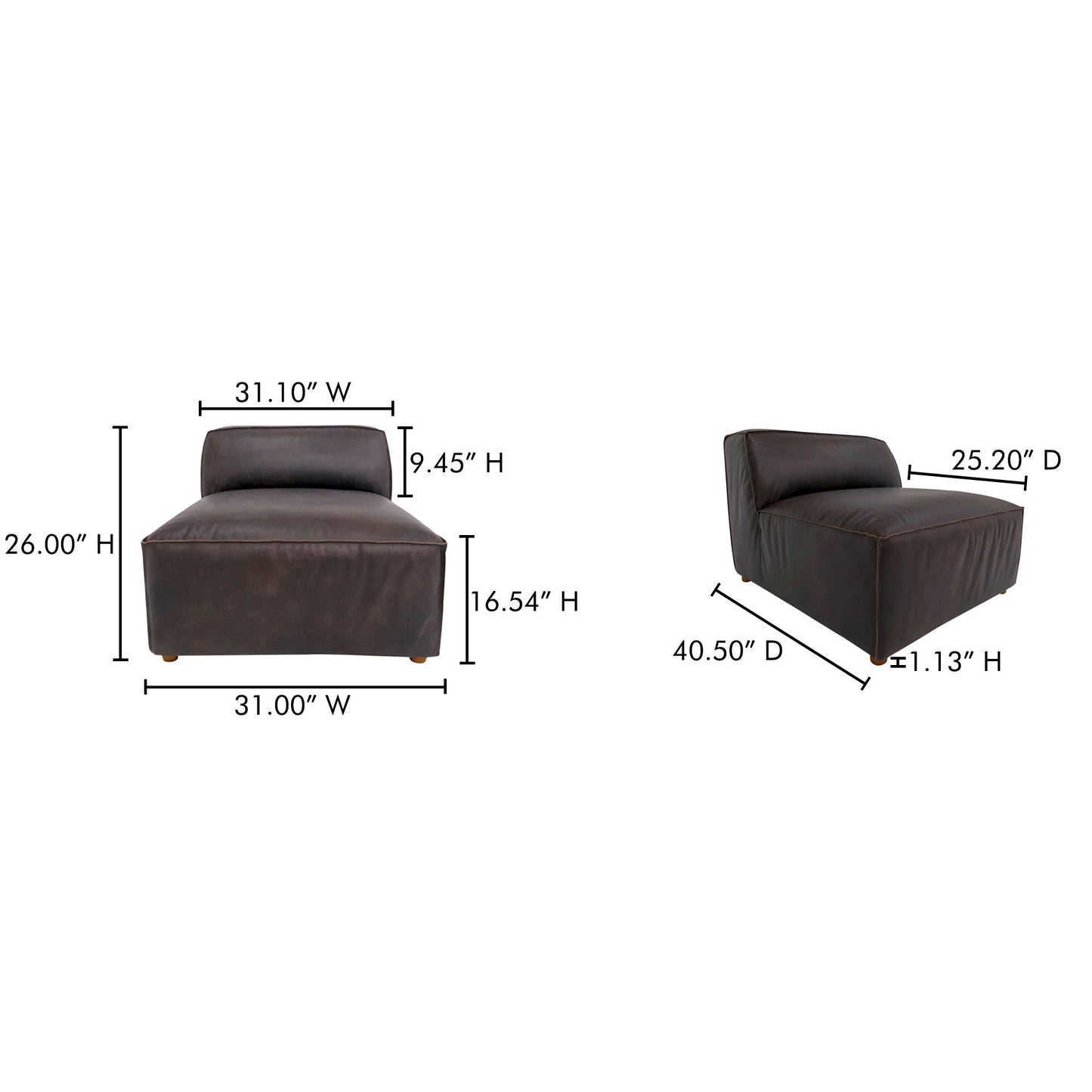 Form - Slipper Chair - Espresso Brown