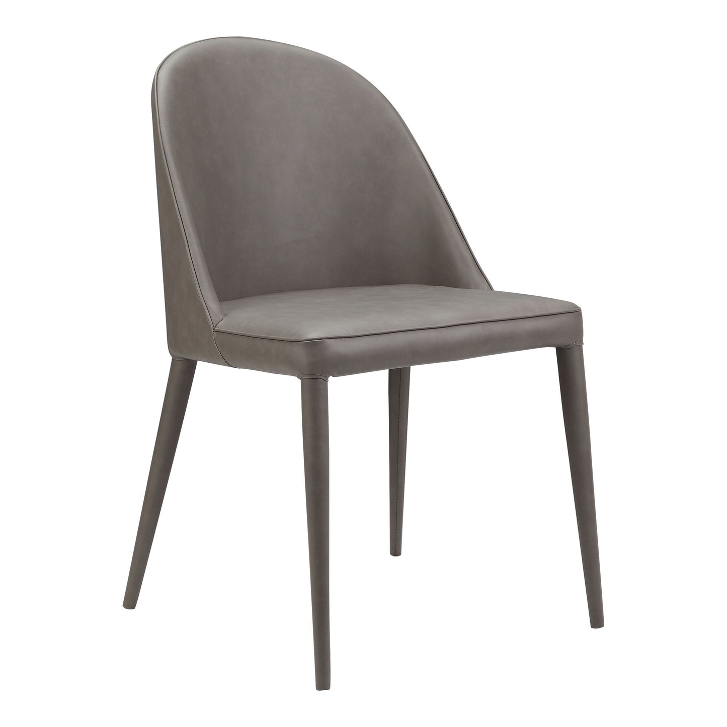 Burton - Vegan Leather Dining Chair (Set of 2) - Gray