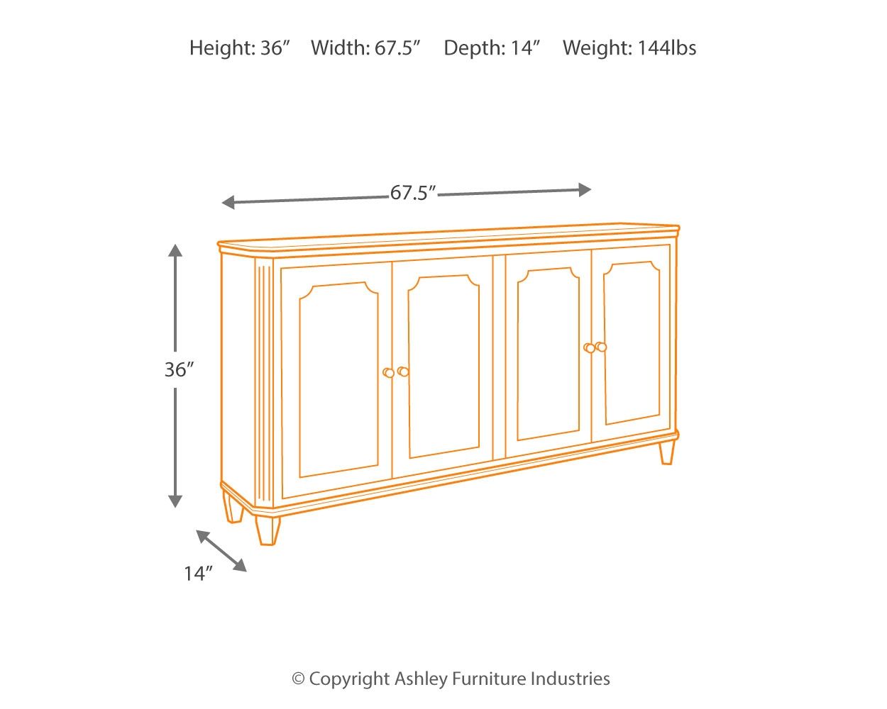 Mirimyn - Antique White - Accent Cabinet