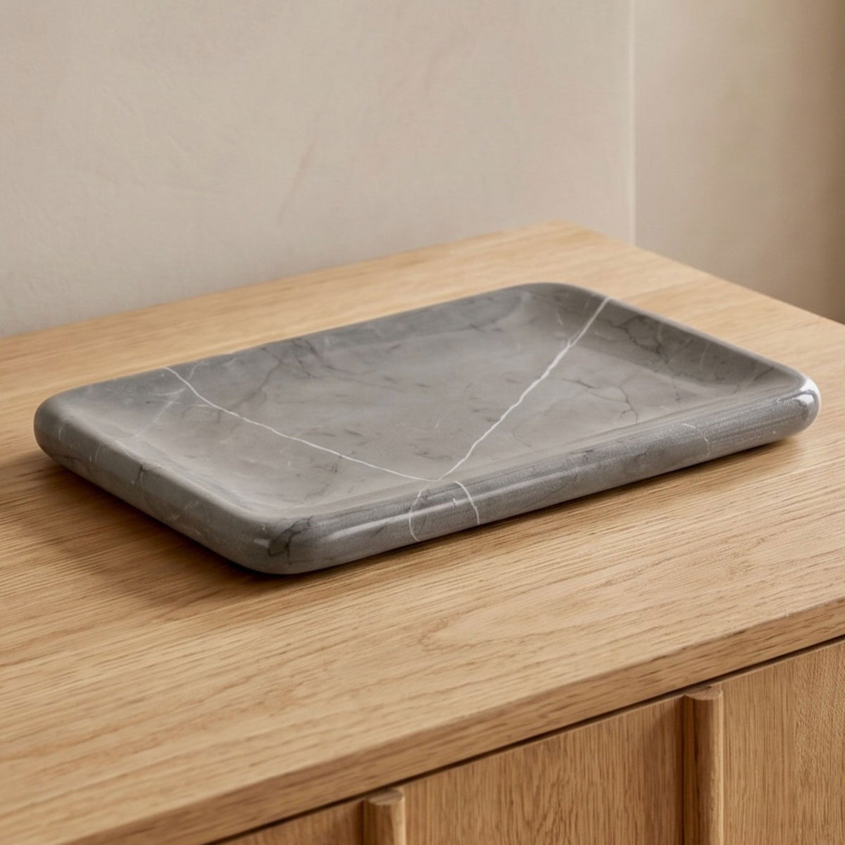 Petra - Marble Catchall - Gray