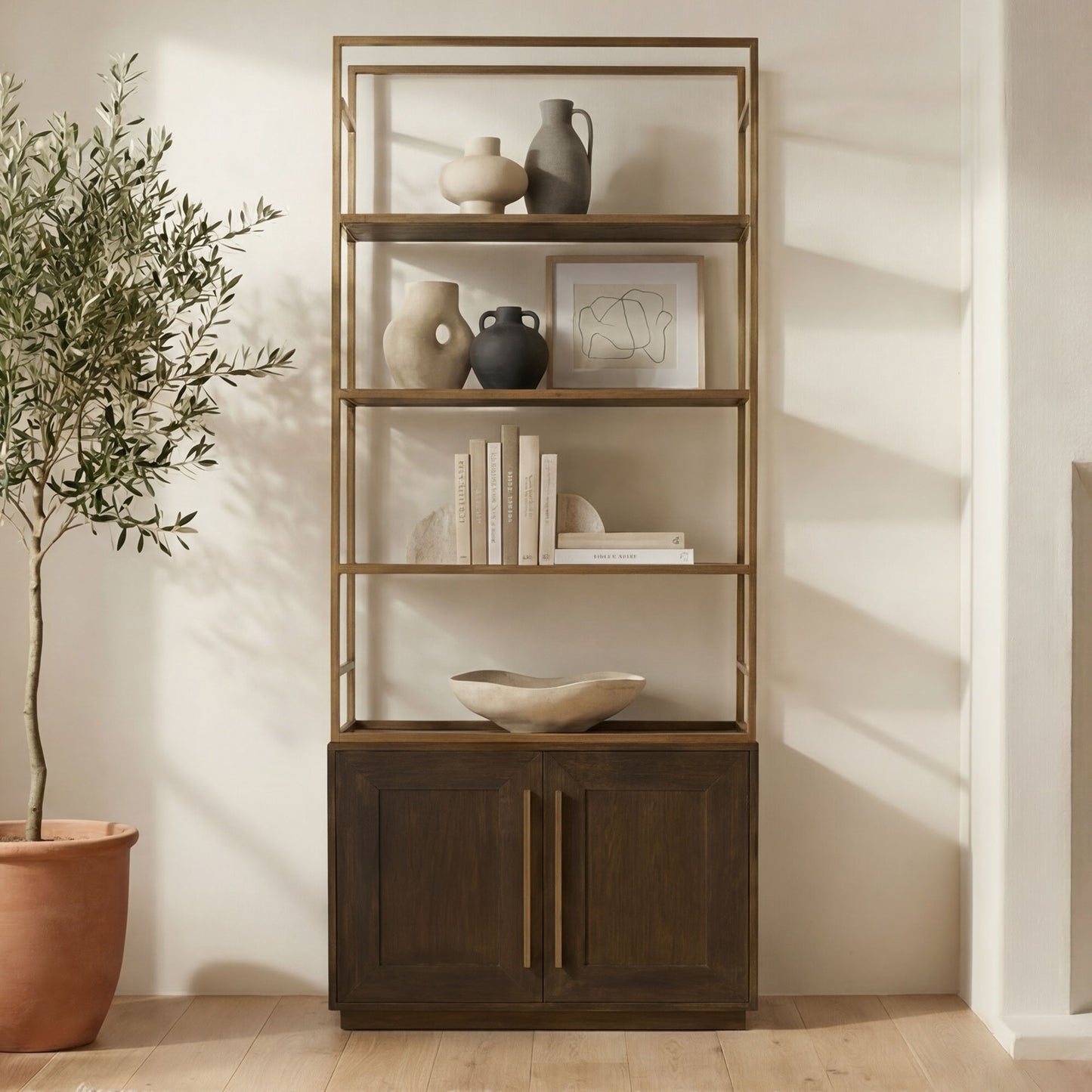 Elliot - Bookshelf - Brown Oak