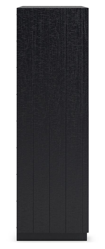 Londer - Black - Five Drawer Chest
