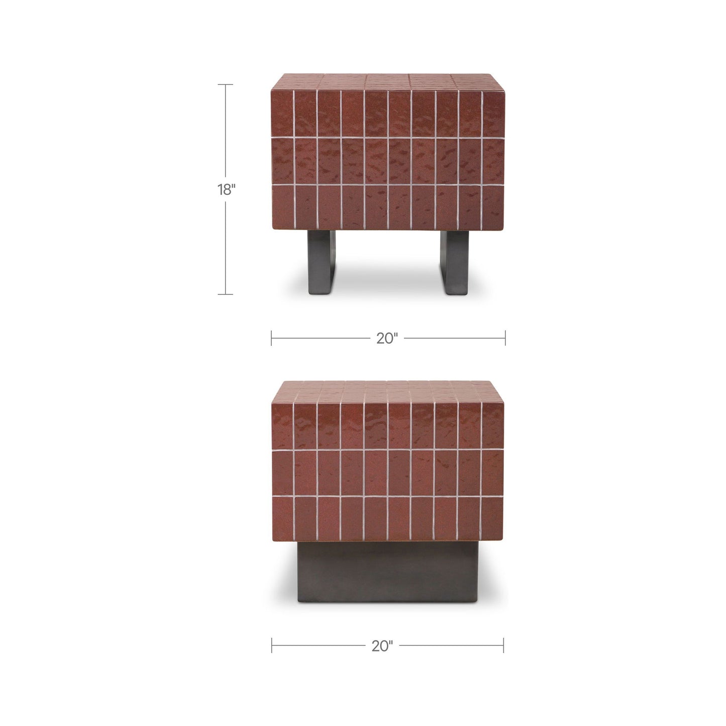 Farren - Outdoor Side Table - Brown