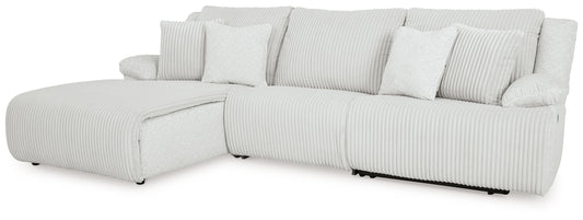 Top Tier - Alloy - 3-Piece Sectional Sofa With LAF Press Back Chaise