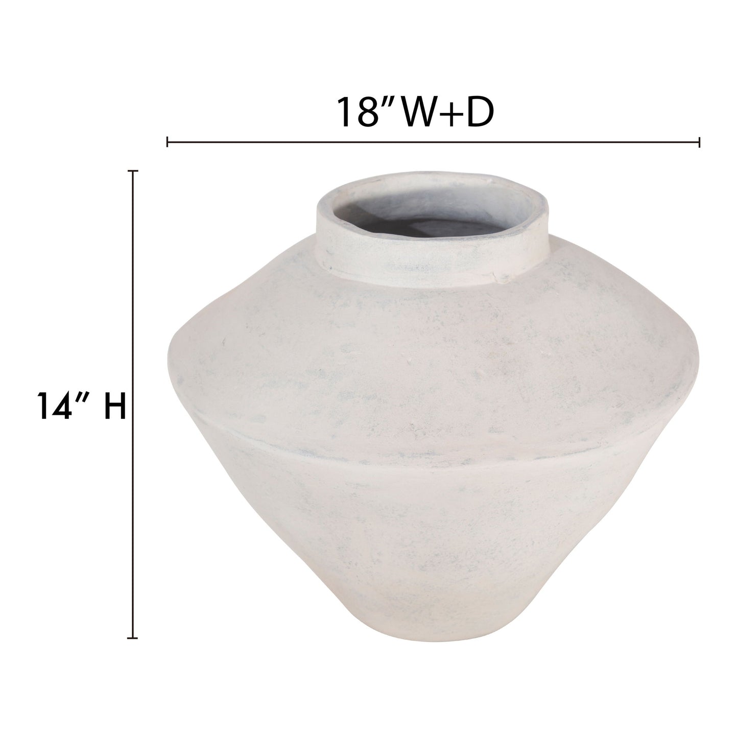 Raja - Large Decorative Vessel - White