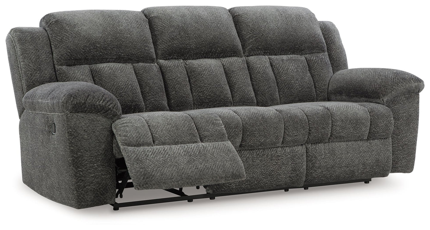 Frohn - Graphite - Reclining Sofa - Fabric