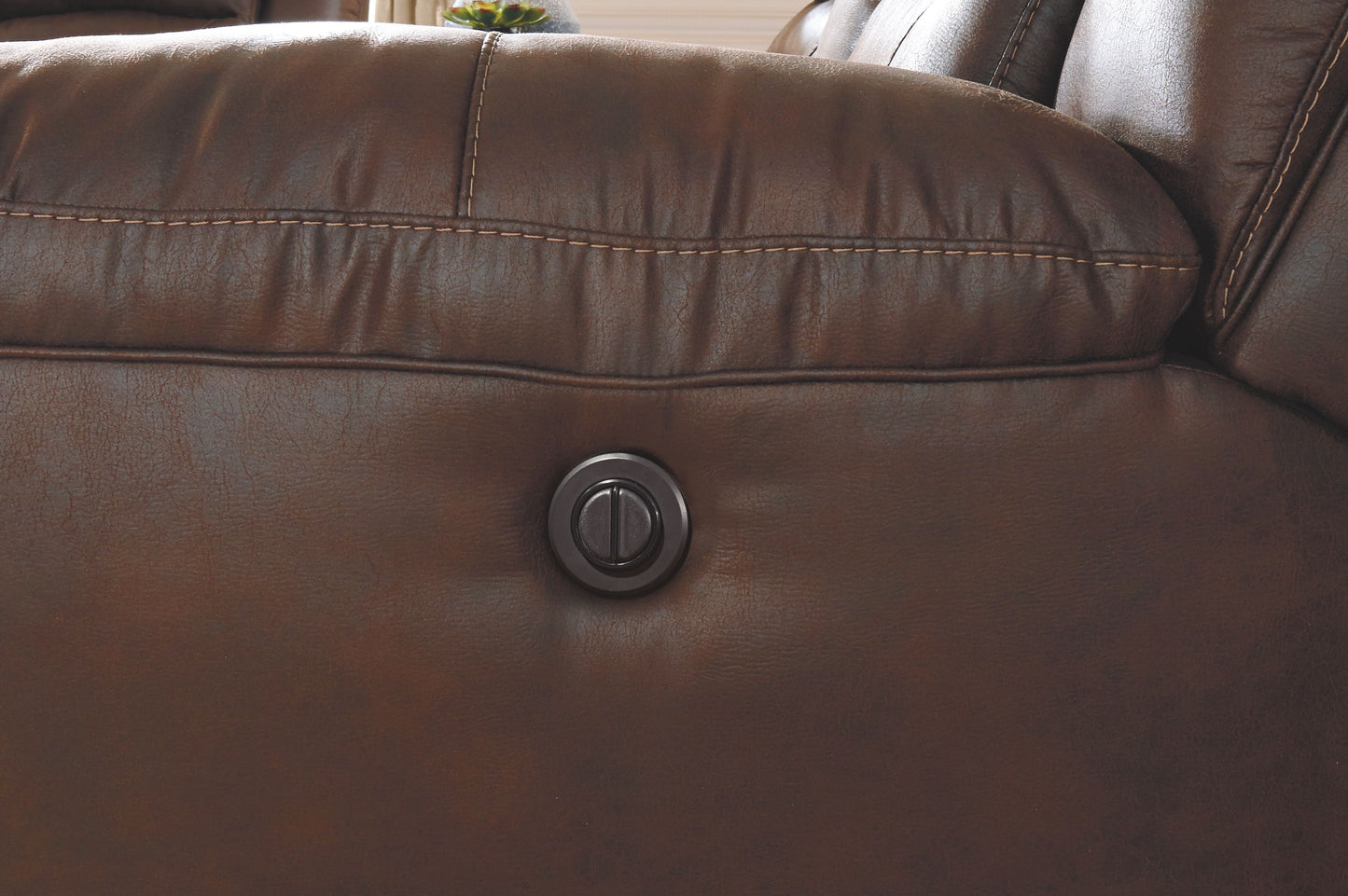 Stoneland - Chocolate - Power Reclining Sofa - Faux Leather