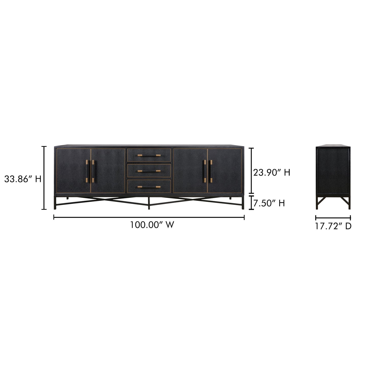 Mako - Large Sideboard - Black