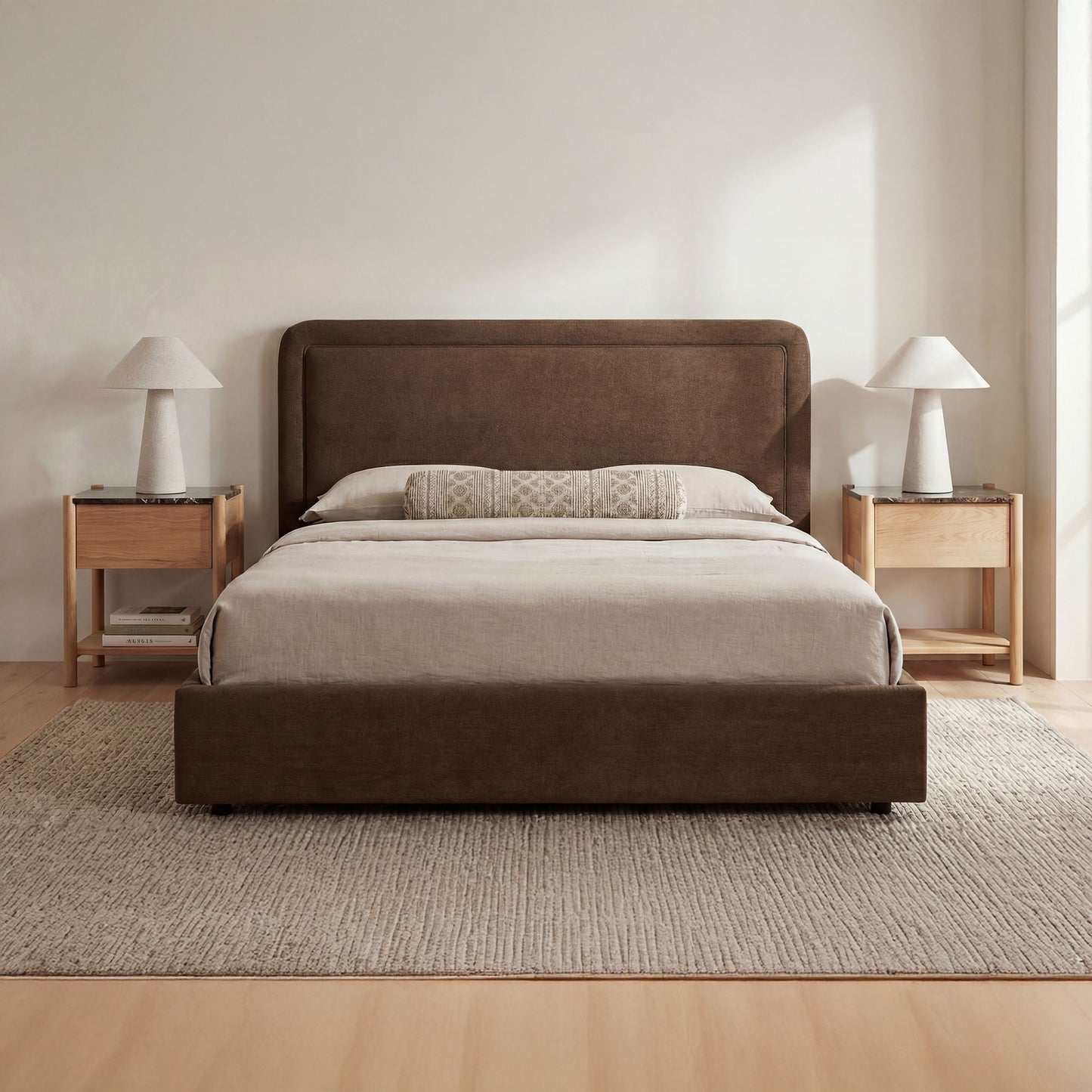 Simon - Queen Storage Bed - Brown