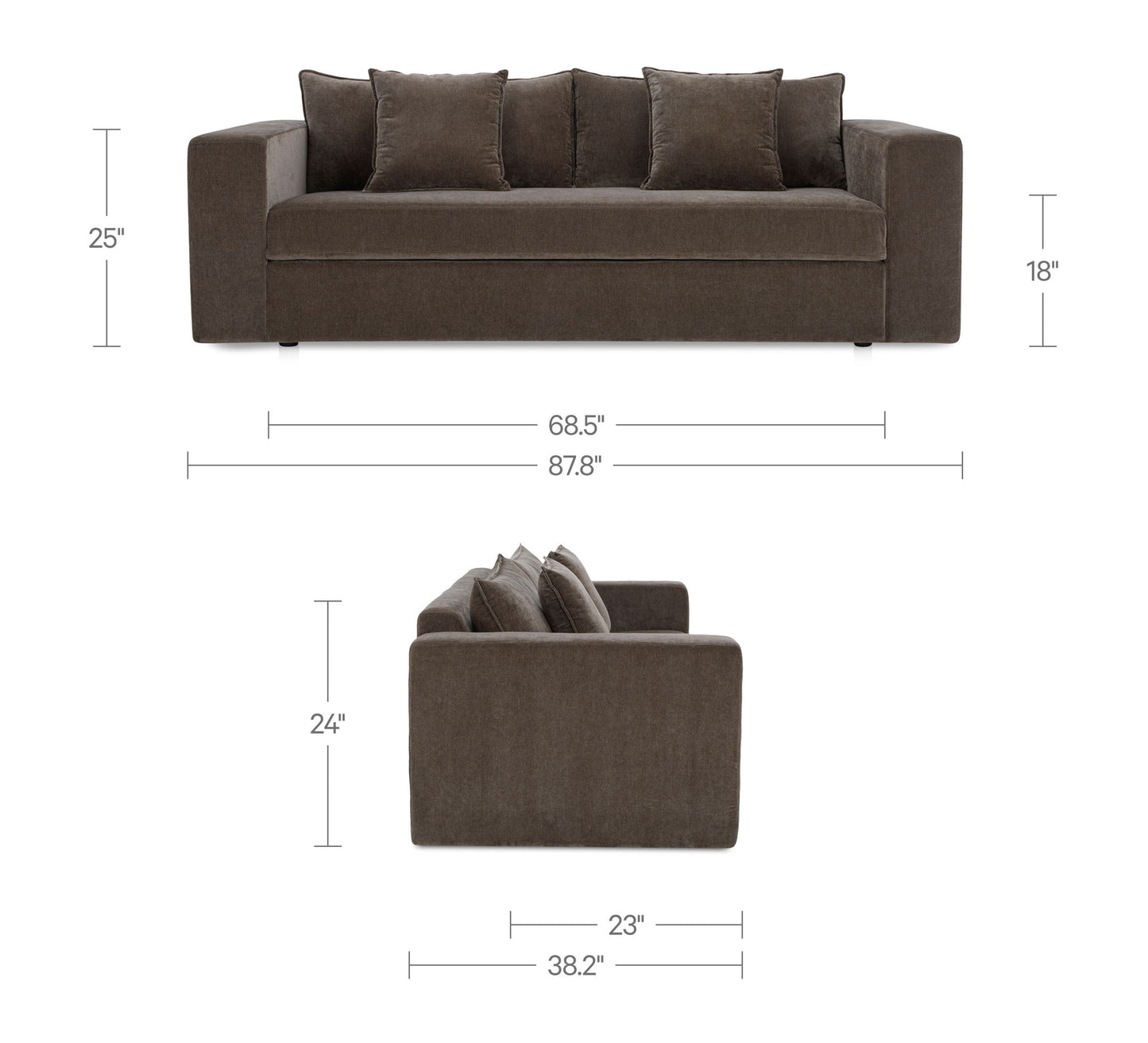 Kiran - Sleeper Sofa - Warm Charcoal