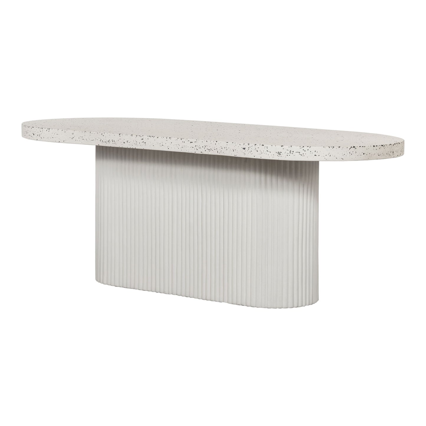 Lyon - Outdoor Cement Dining Table - Pearl Silver