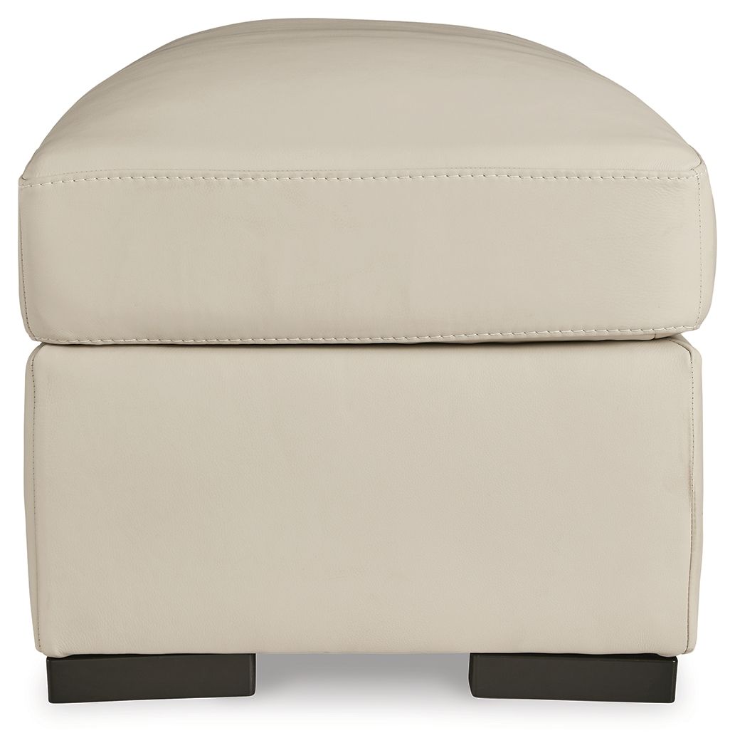 Treasure Trove - Ottoman - Leather Match - Almond
