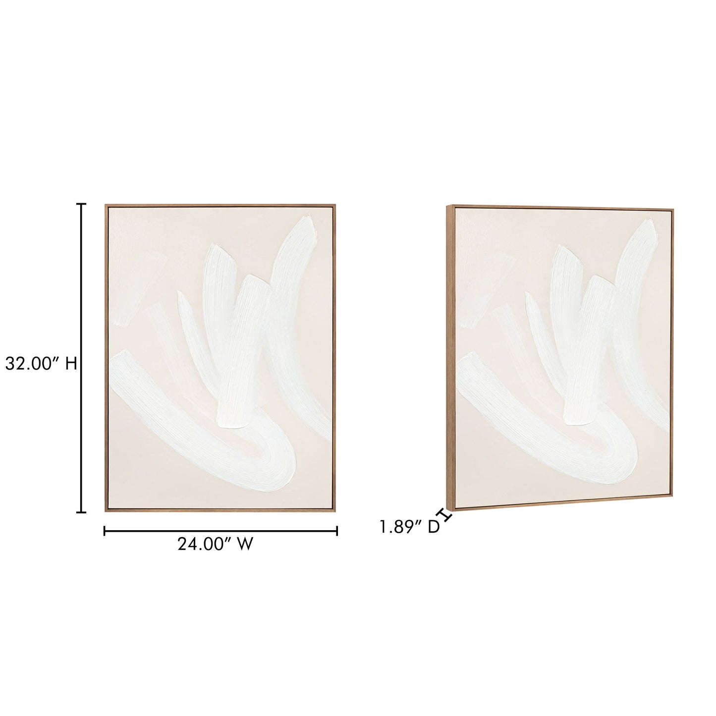 Chorus - Framed Painting - Beige