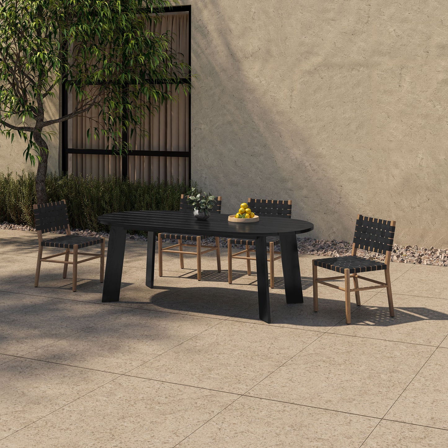 Mira - Outdoor Dining Chair - Black