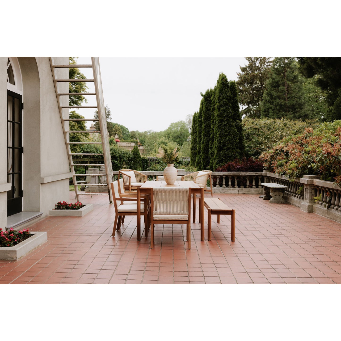 Tempo - Outdoor Dining Bench - Light Brown