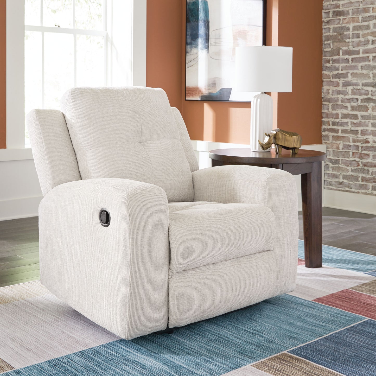 Danum - Stone - Zero Wall Recliner - Fabric