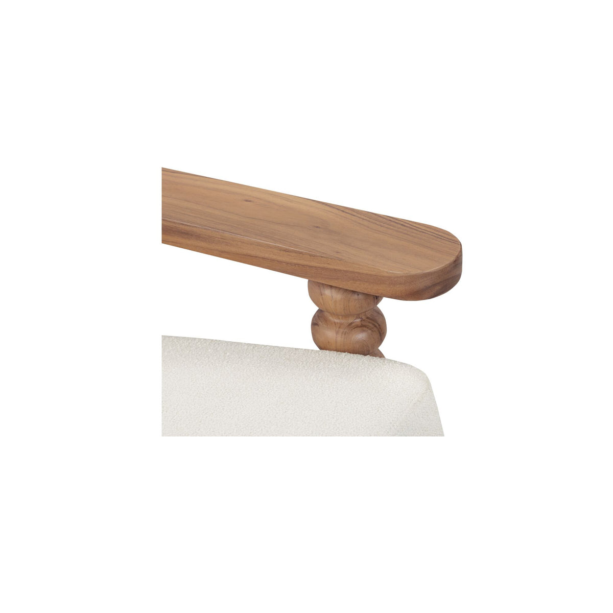 Ingrid - Accent Chair - Off White / Light Brown