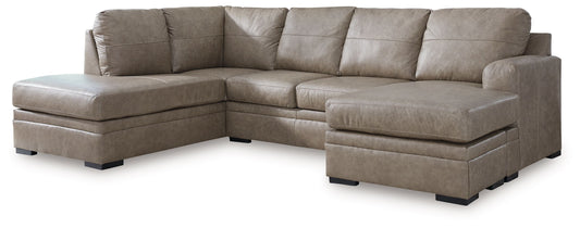 Amuleto - Desert - 2-Piece Sectional With Laf Corner Chaise - Leather Match