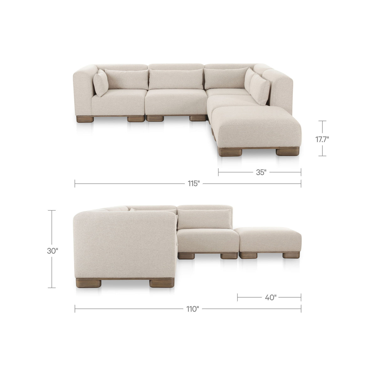June - Dream Modular Sectional - Oatmeal