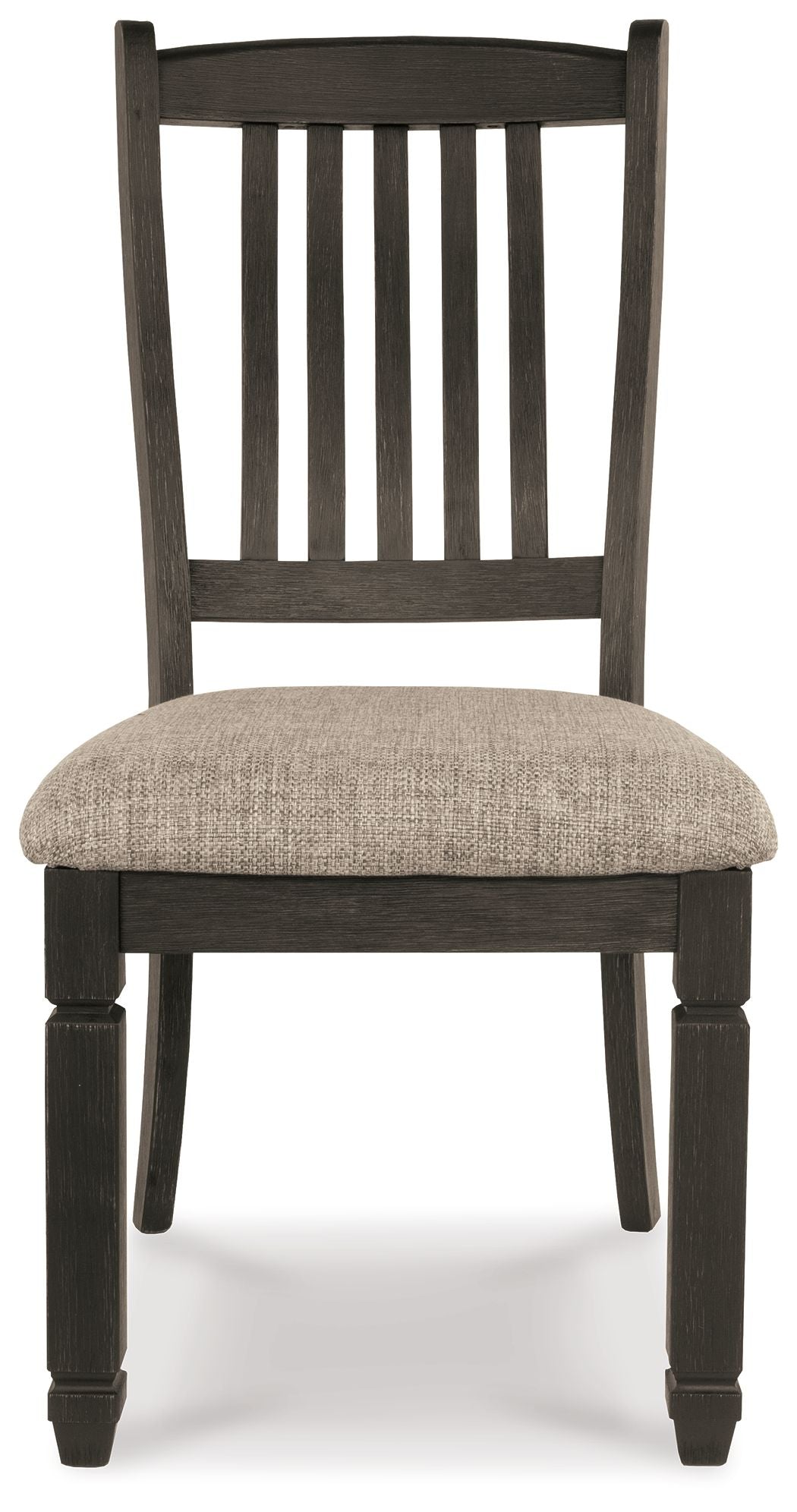 Tyler - Black / Grayish Brown - Dining Uph Side Chair  - Slatback