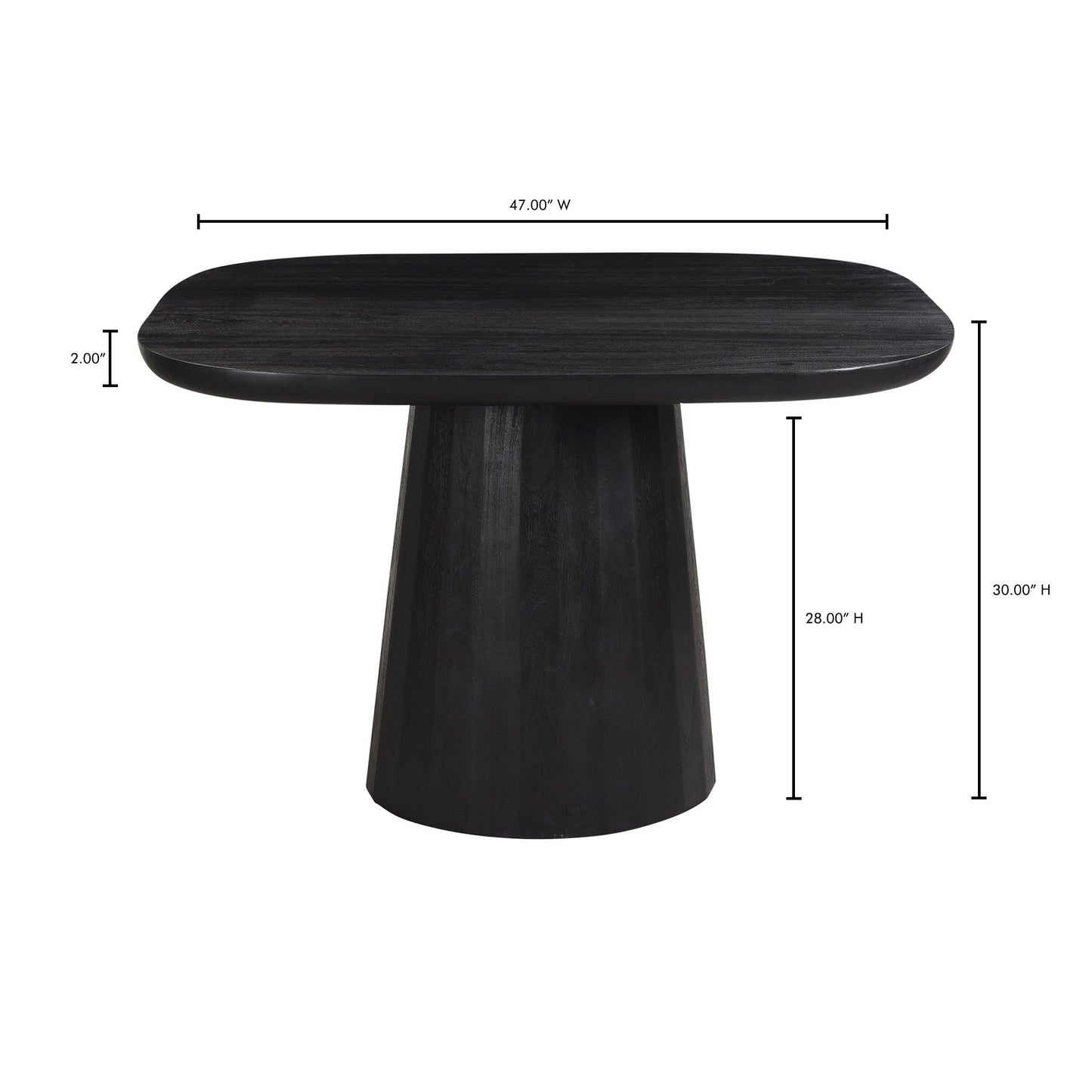 Freed - Acacia Wood Dining Table - Black