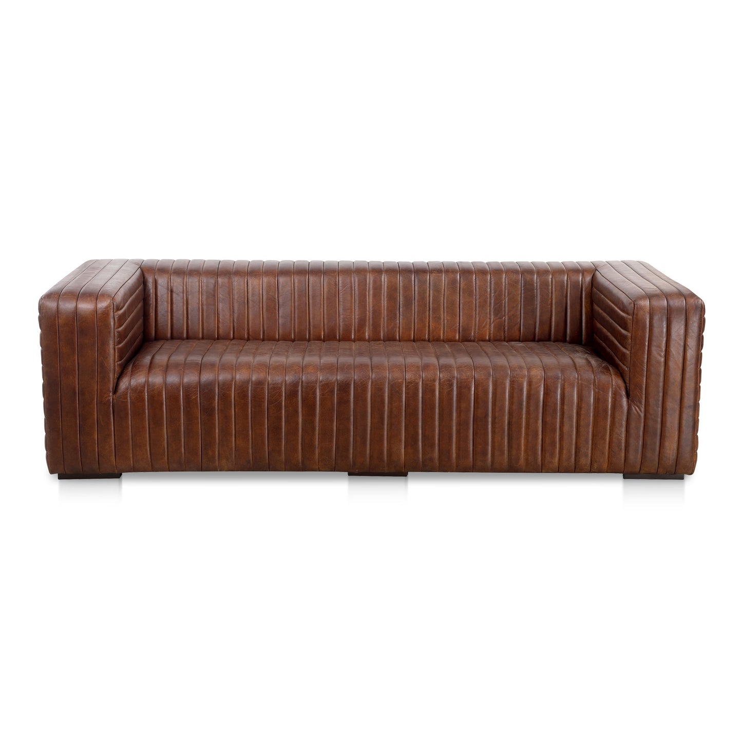 Castle - Sofa - Dark Brown Leather