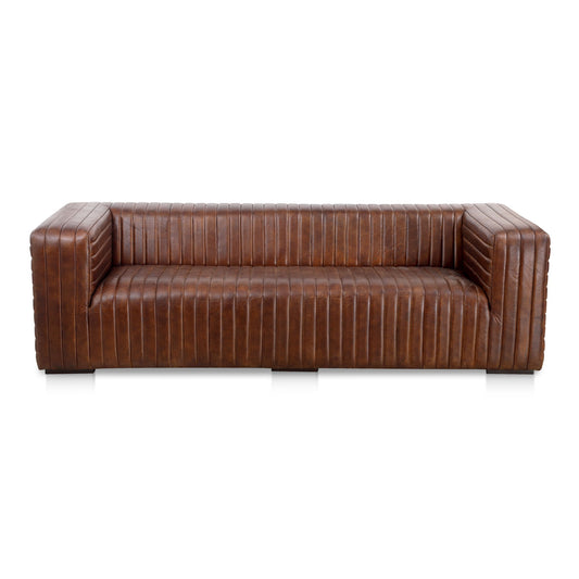 Castle - Sofa - Dark Brown Leather