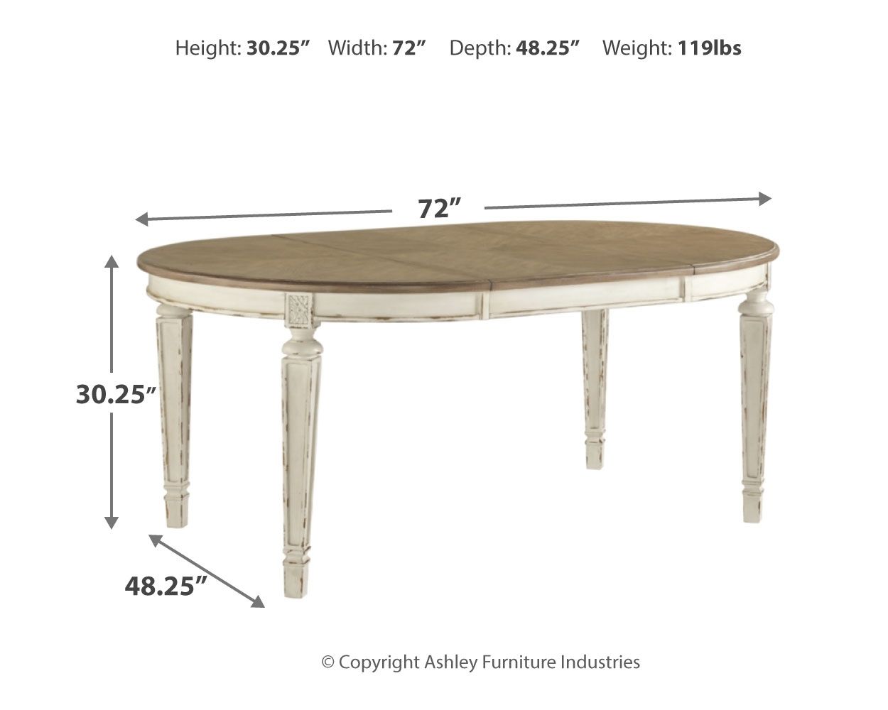 Realyn - Oval Dining Table Set