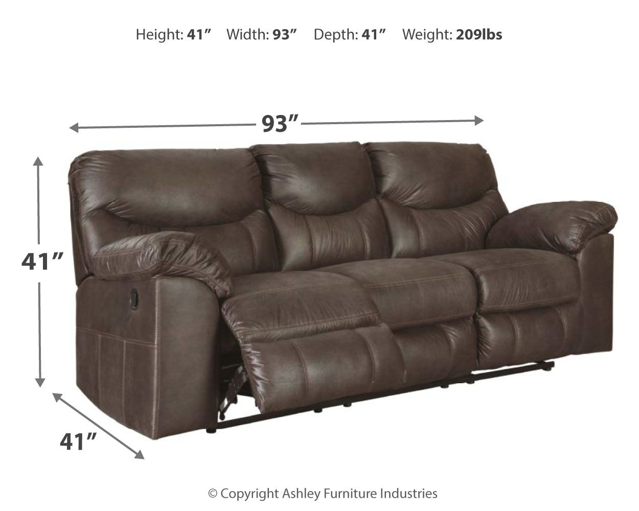 Boxberg - Teak - Reclining Sofa