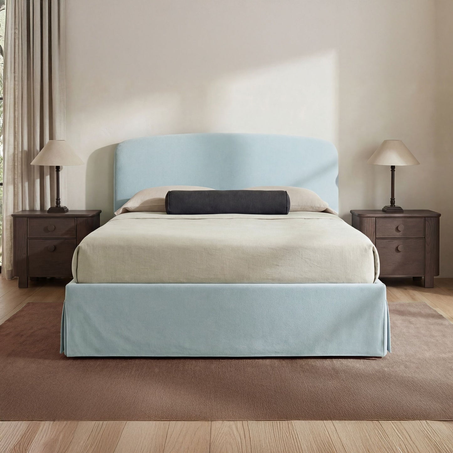 Joan - Queen Storage Bed - Light Blue