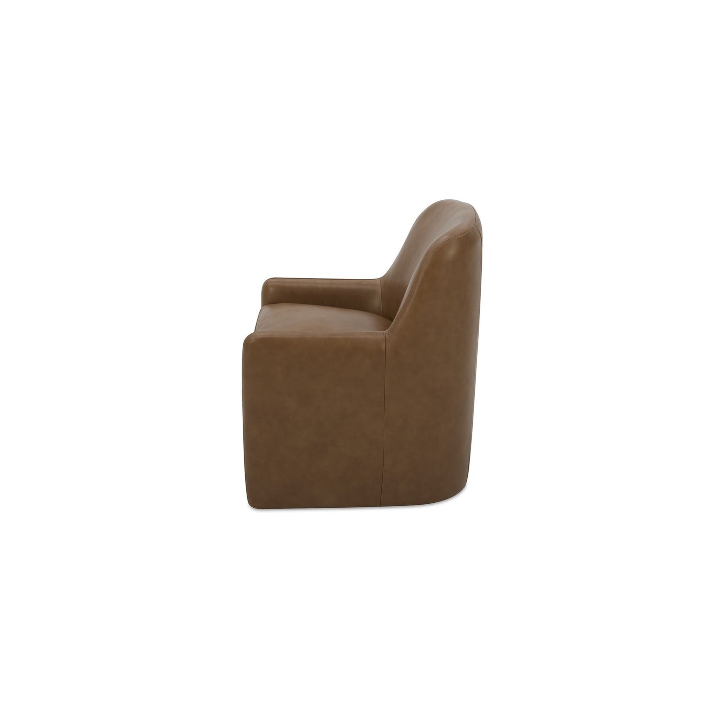 Maisie - Rolling Dining Chair Leather - Tan