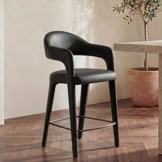 Martens - Counter Stool Leather - Black