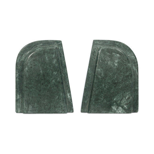 Zane - Marble Bookends (Set of 2) - Green