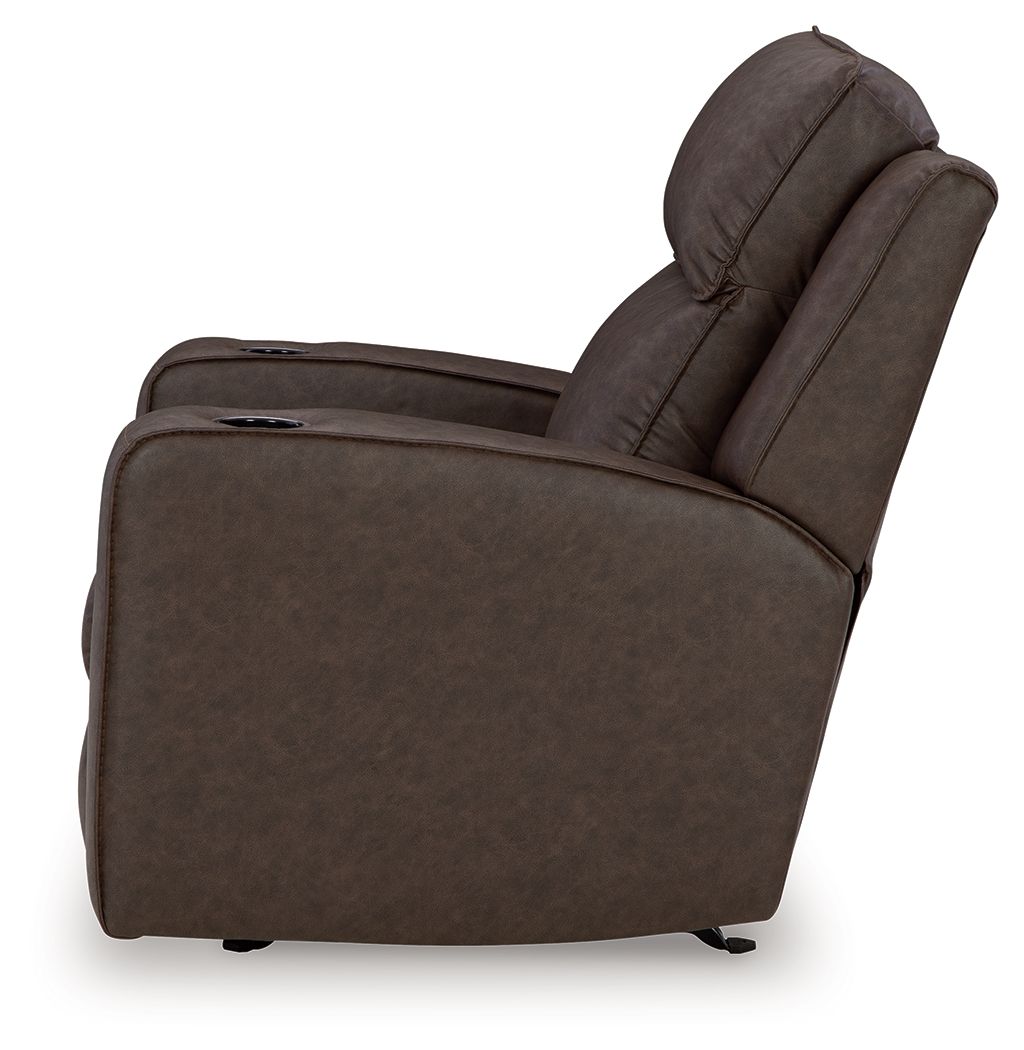 Lavenhorne - Granite - Rocker Recliner - Faux Leather