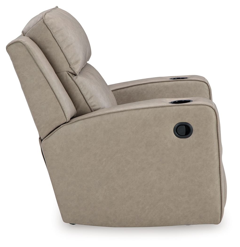 Lavenhorne - Pebble - Rocker Recliner - Faux Leather