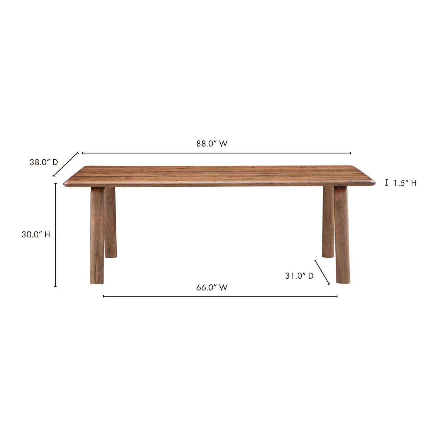 Malibu - Dining Table - Walnut