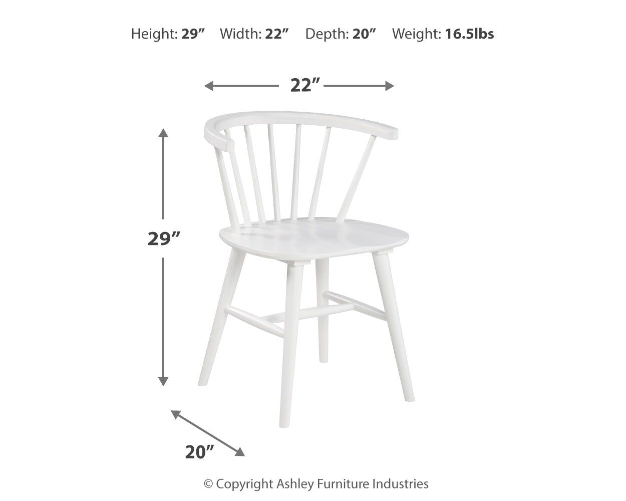 Grannen - White - Dining Room Side Chair (Set of 2)