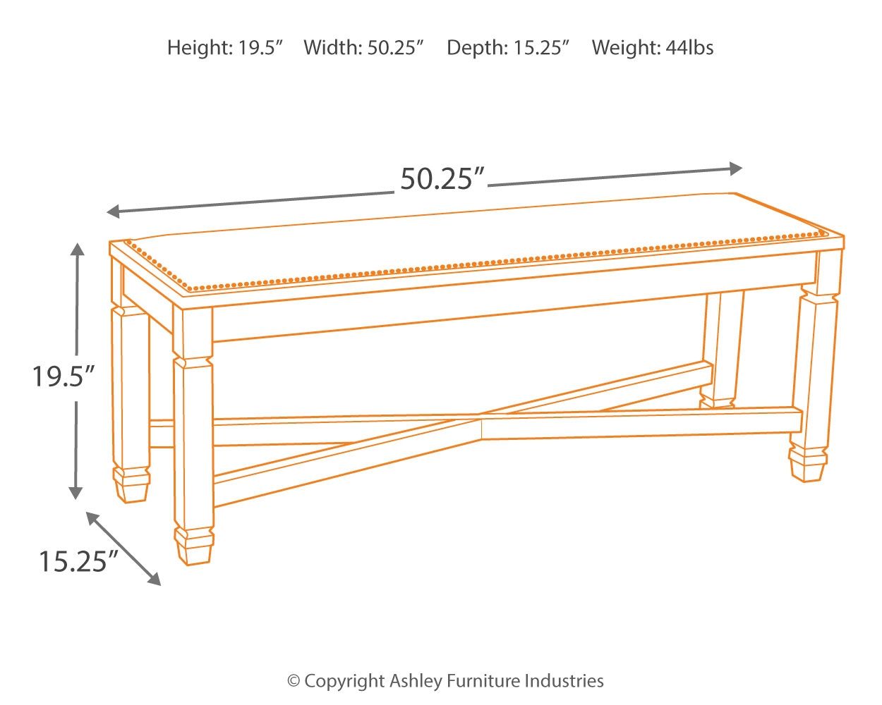 Bolanburg - Beige - Large Uph Dining Room Bench